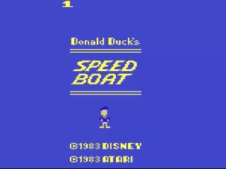 Donald Duck's Speedboat title screen for Atari 2600